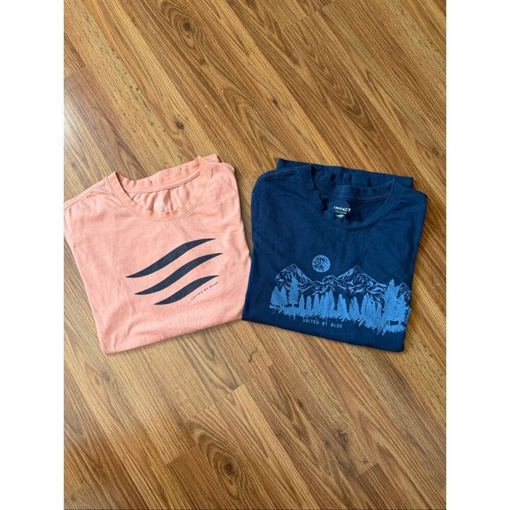 Bundle Of 2 United By Blue Women's Compact Collection T-Shirt Blue Peach XL